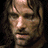 Four display a character with long brown hair and beard, text reading "The Lord of the Rings" in gold lettering on black background