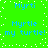 Green background with blue text reading 'Myrti', 'Myrtle', and 'my turtle!' in pixelated font, scattered white dots, and repeated text layout.