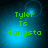 Green text 'Tyler Is Gangsta' on a blue gradient background with subtle circular light effects, displayed in four