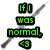 Green pixelated text on black blocks with crossed swords, displaying phrases about being a 'beast' on the oboe.