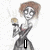 Animated pixel art of a character with brown hair holding a candle, displaying sequential text below: I, AM, MRS., LOVETT.