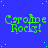 Blue background with light blue dots and repeated green text reading 'Caroline Rocks!' in a pattern