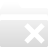 Static pixel art of a folder icon with a gray X symbol overlaid on a light gray background.