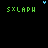 Green pixelated text and symbols on black background with blue accents, arranged in a of repeating patterns showing incremental character additions