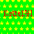 Green background with yellow stars, red text repeating 'KatieL4l' across three , and a gray rectangle in the bottom-right corner