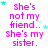 A static image displays repeated text in bright pink with small stars on a white background.