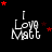 Black background with white text "I Love Matt" and red stars in various positions