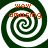 Four identical spiral patterns arranged in a , each with orange text reading "wow" above and "amusing" below on dark green background