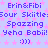 Pixelated text and symbols repeat across a light purple background with pink stars, forming a of identical patterns