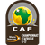 Pixelated icon featuring a brown arched frame with a glass dome containing a yellow and green globe, below which are white block letters 'CAF' and a stylized orange and white graphic element.