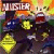 Pixelated image with 'ALLISTER' text, red heart symbol, and white 'I', featuring colorful cartoon characters on left.