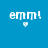 Four pixelated display 'emm!' text with a heart symbol, each on distinct solid backgrounds