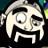 A pixelated cartoon character with exaggerated facial features on a dark background, next to green text reading "Original Icons .com" on a solid green backdrop.