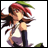 A pixelated anime-style character with red and green hair in a dynamic pose on the left, next to stylized text reading "Anime IM" and "COM" on a black background.
