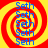 Four identical display a red and yellow spiral pattern with blue text reading "Seth" repeated vertically in each