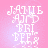 Pixelated white text on pink gradient background with subtle animation changes across four