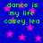 Blue background with pink stars and green text reading "dance is my life casey lea" repeated in a pattern