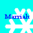 Four white snowflake icons on cyan background with blue text 'Marniah' above each, arranged in two of two