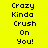 Pixelated text "Crazy Kinda Crush On You!" displayed across four colored in a
