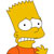 Pixelated cartoon character with yellow skin, spiky hair, wide eyes, and an orange shirt, facing right with a neutral expression.