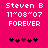 Pixelated text on bright pink background with heart symbols below, showing animation change in one heart's color.
