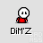 Pixel art character with white head and red torso in nine positions showing sequential facial expression changes from neutral to smiling