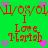 Green background with red text reading "I Love Mariah" and repeating heart symbols in pink and gray, arranged in a pattern