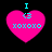 Four identical pink heart-shaped icons with cyan text and symbols on a black background, each displaying 'I <3 xoxoxo' in pixelated font.