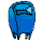 Blue cartoon character with yellow belly, multiple poses showing body parts and motion sequences on gray background.