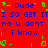 Red background with blue text repeating 'Dude I so get it no u dont i know' and green pixelated shapes scattered throughout.