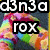 Pixelated colorful anime-style character with rainbow hair and a dark background, featuring overlaid text elements in white block letters.