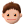 Pixelated cartoon head with brown hair, light skin, and red lips; left image shows open eyes, right image shows one eye closed in a wink.