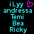 Two side-by-side pixelated text displays with cyan names and a pink heart symbol on the left, against black background.