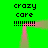 Green background with four identical text blocks arranged in a , each containing 'crazy care' and multiple exclamation marks