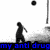 Black-and-white silhouette of a person kicking a soccer ball with blue text reading "my anti drug" and "soccer" on separate