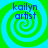 Four identical spiral patterns with green and cyan colors, each containing blue text reading 'kailyn artist' in a pixelated font.