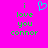 Pixelated text and heart symbol on bright pink background with green lettering.