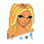 Pixelated image of a blonde woman with long hair and green eyes, next to a light blue heart containing pink text reading "Love brandon".
