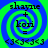 Four identical display a blue and green spiral background with black text reading 'shayne + kori =' followed by '<3<3<3<3' in pixelated font