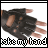 Pixelated image of a hand wearing a black fingerless glove with multiple holes, extending forward against a white background with text below.