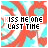 30 identical square with red and blue floral patterns, each displaying the text 'KISS ME ONE LAST TIME' in pixelated font