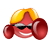 Animated buddy icon featuring a red cartoon character with blonde hair and sunglasses in two sequential frames showing hand movement.