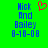 Green background with blue pixelated text reading 'Nick And Bailey 8-18-08' and a red heart symbol above the right side of the text.