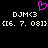 Pixelated icon with black background, white text, and pink heart symbol above text.