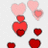 Pixelated heart shapes float over a white background with pink text reading 'Always Forever' and names/dates on bright magenta.