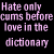 A 50x50 pixel animated contact sheet showing two frames of a text-based buddy icon with pink and gray pixelated text on black background.