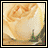 A 5x4 contact sheet of animated frames showing a light orange rose with green stems and leaves, where each frame contains text forming the phrase "rose by any other name would smell as sweet" in pixelated font over the flower background.