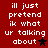 Red background with white pixelated text reading "ill just pretend ik what ur talking about" and a black star symbol, transitioning to brown stars.