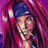 Pixelated image of a character with long pink hair and a blue headband, next to black background with white text reading 'AnimeIM' and 'com'