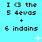 Pixelated text and symbols on a cyan background with animated white sparkles appearing in different positions across frames.